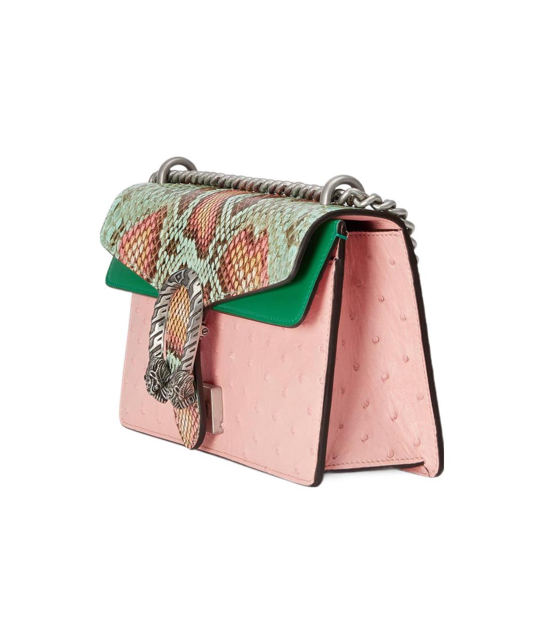 GUCCI Розовая кожаная сумка через плечо, фото 2