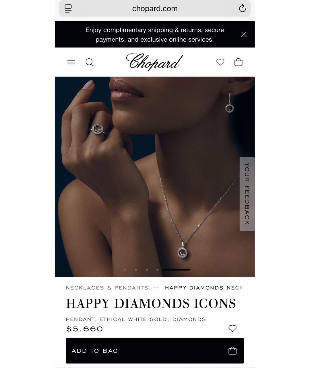 CHOPARD Подвеска из белого золота, фото 7