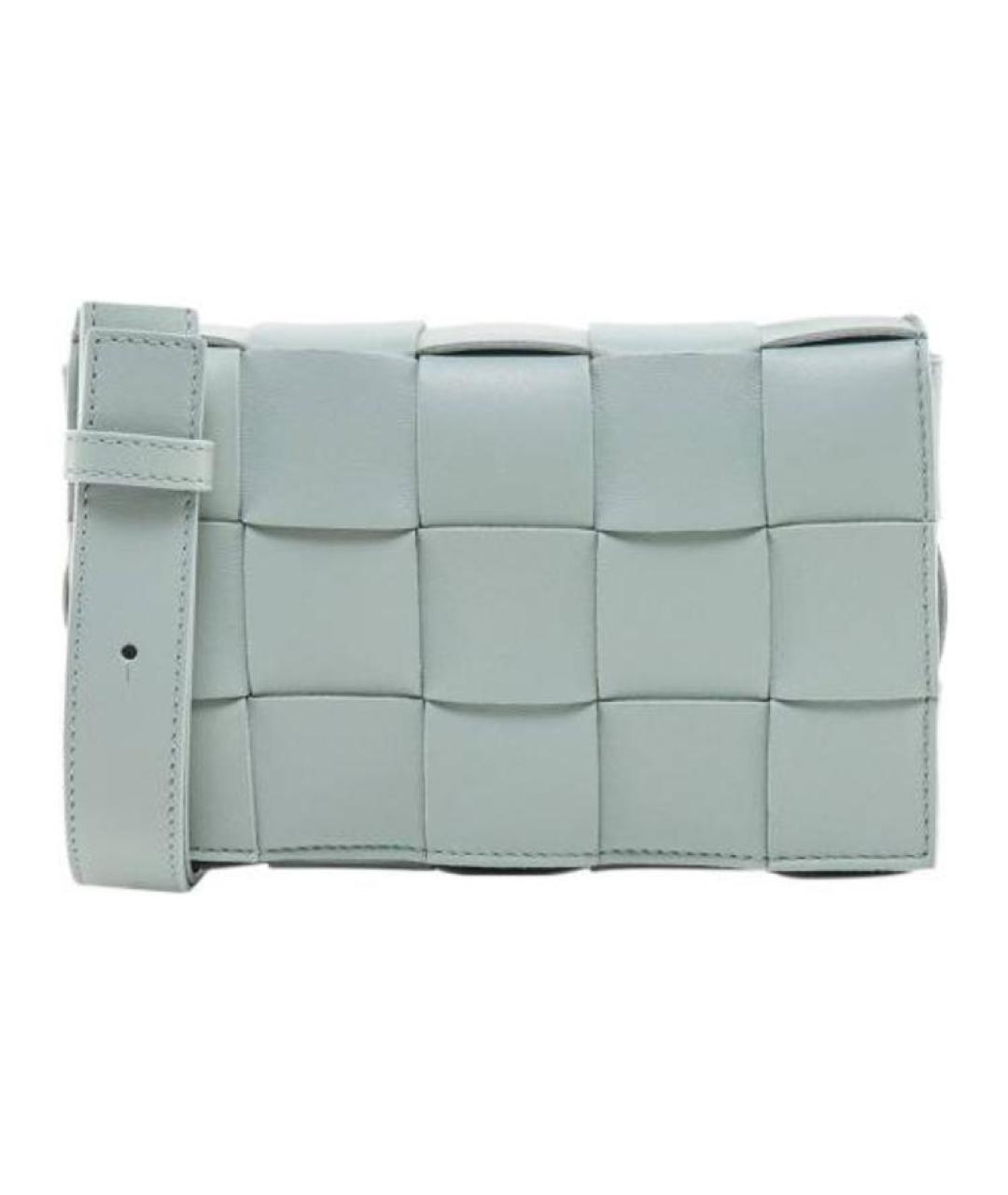 BOTTEGA VENETA Голубая кожаная сумка через плечо, фото 1