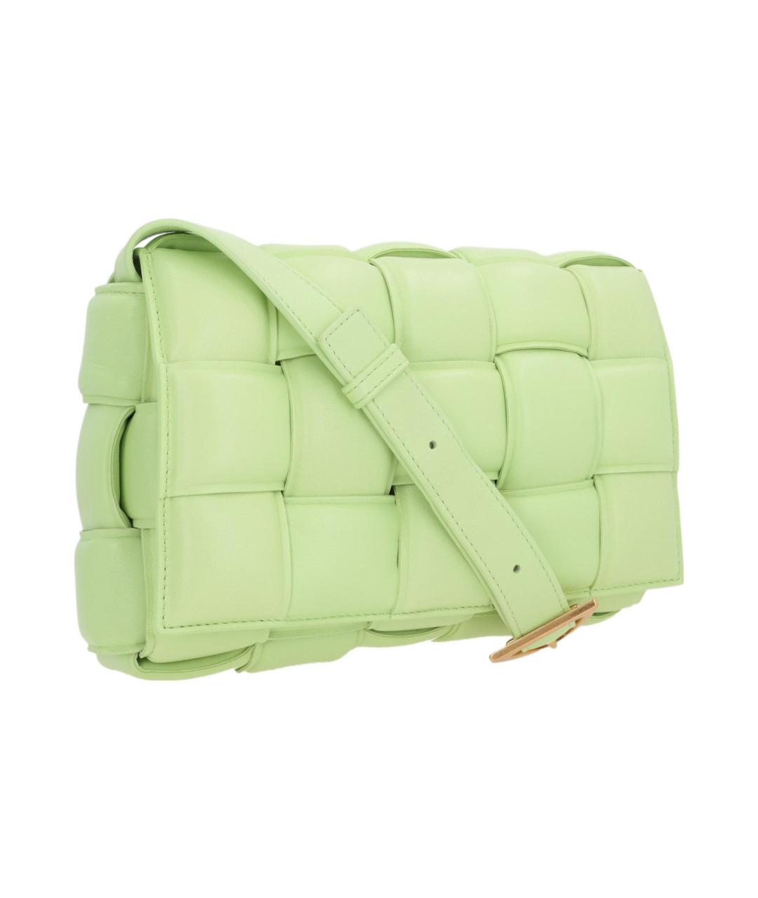 BOTTEGA VENETA Салатовая кожаная сумка через плечо, фото 2