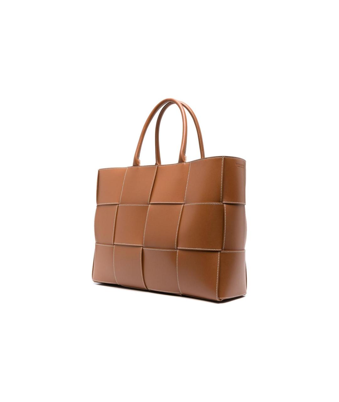 BOTTEGA VENETA Коричневая кожаная сумка тоут, фото 2