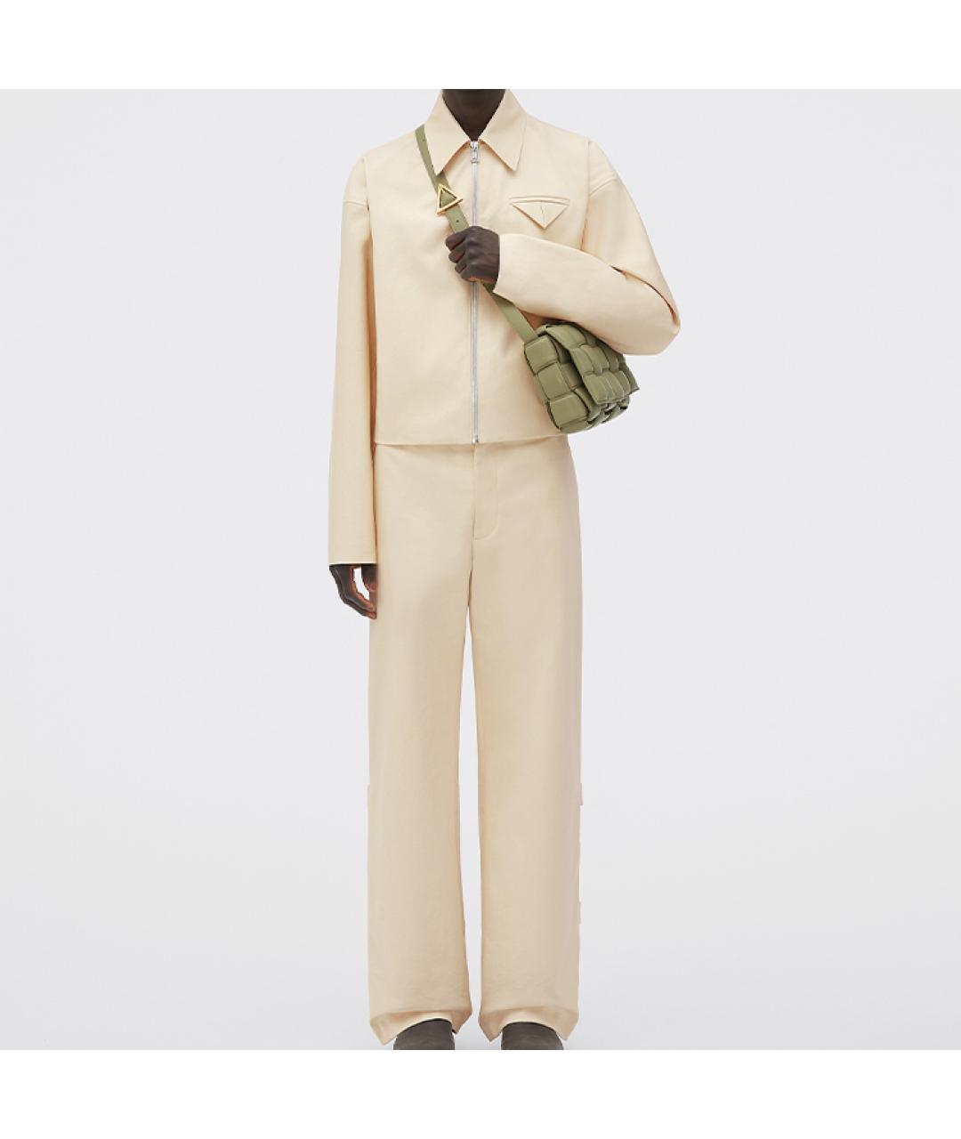 BOTTEGA VENETA Хаки кожаная сумка через плечо, фото 5