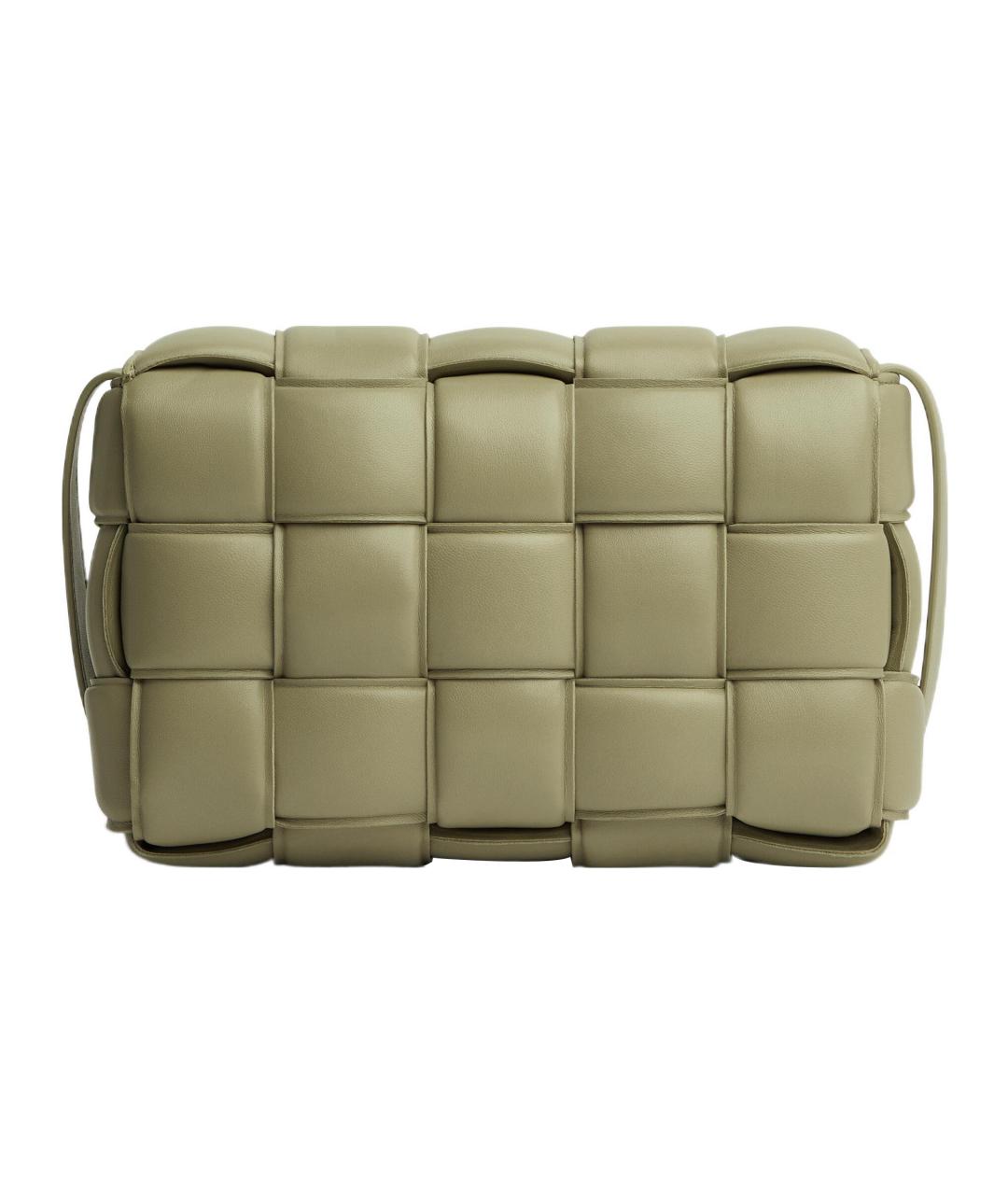 BOTTEGA VENETA Хаки кожаная сумка через плечо, фото 2