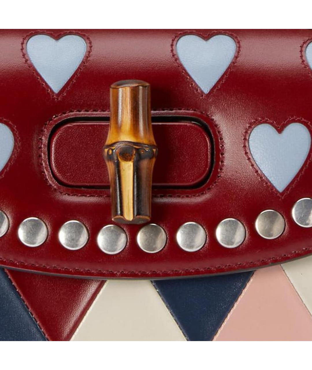 GUCCI Красная кожаная сумка с короткими ручками, фото 7
