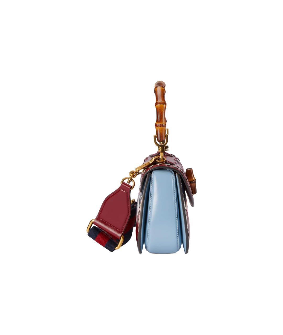GUCCI Красная кожаная сумка с короткими ручками, фото 4