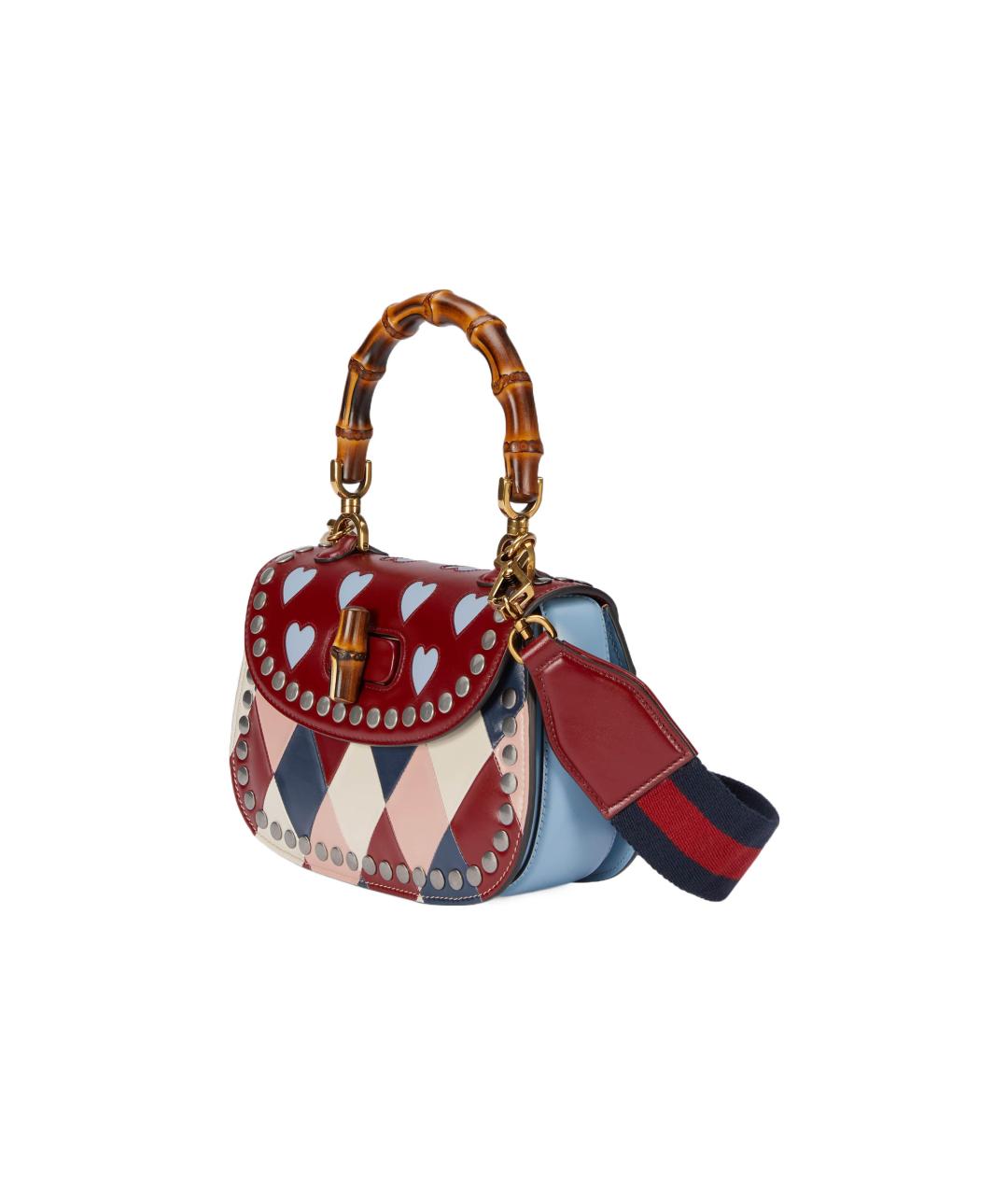 GUCCI Красная кожаная сумка с короткими ручками, фото 2