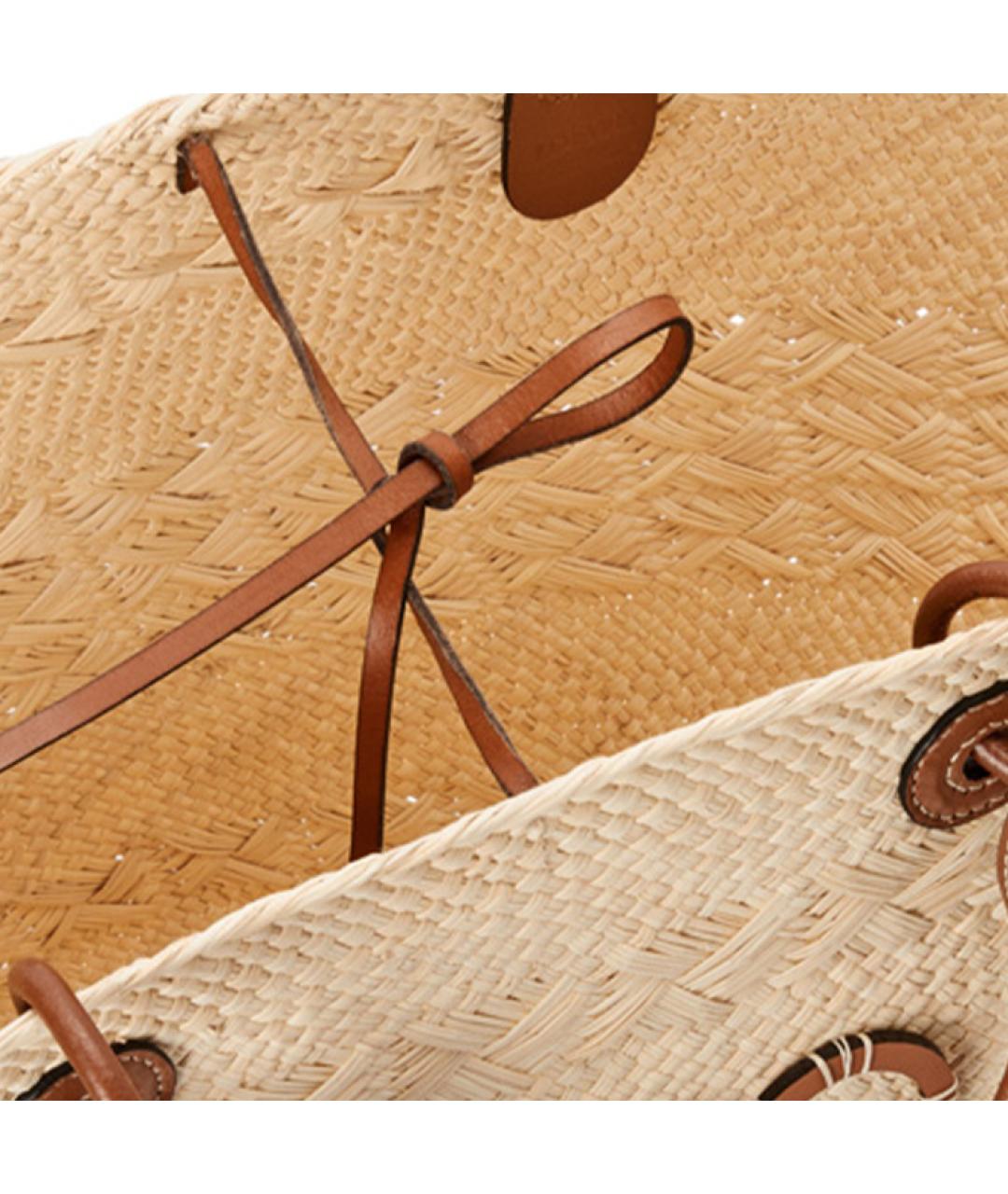 LOEWE Бежевая сумка с короткими ручками, фото 5