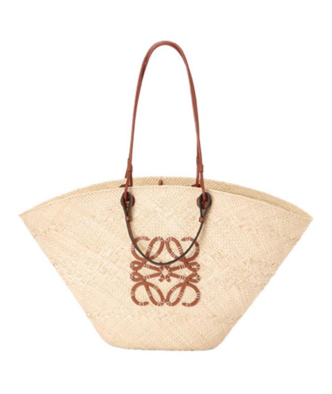 LOEWE Бежевая сумка с короткими ручками, фото 1