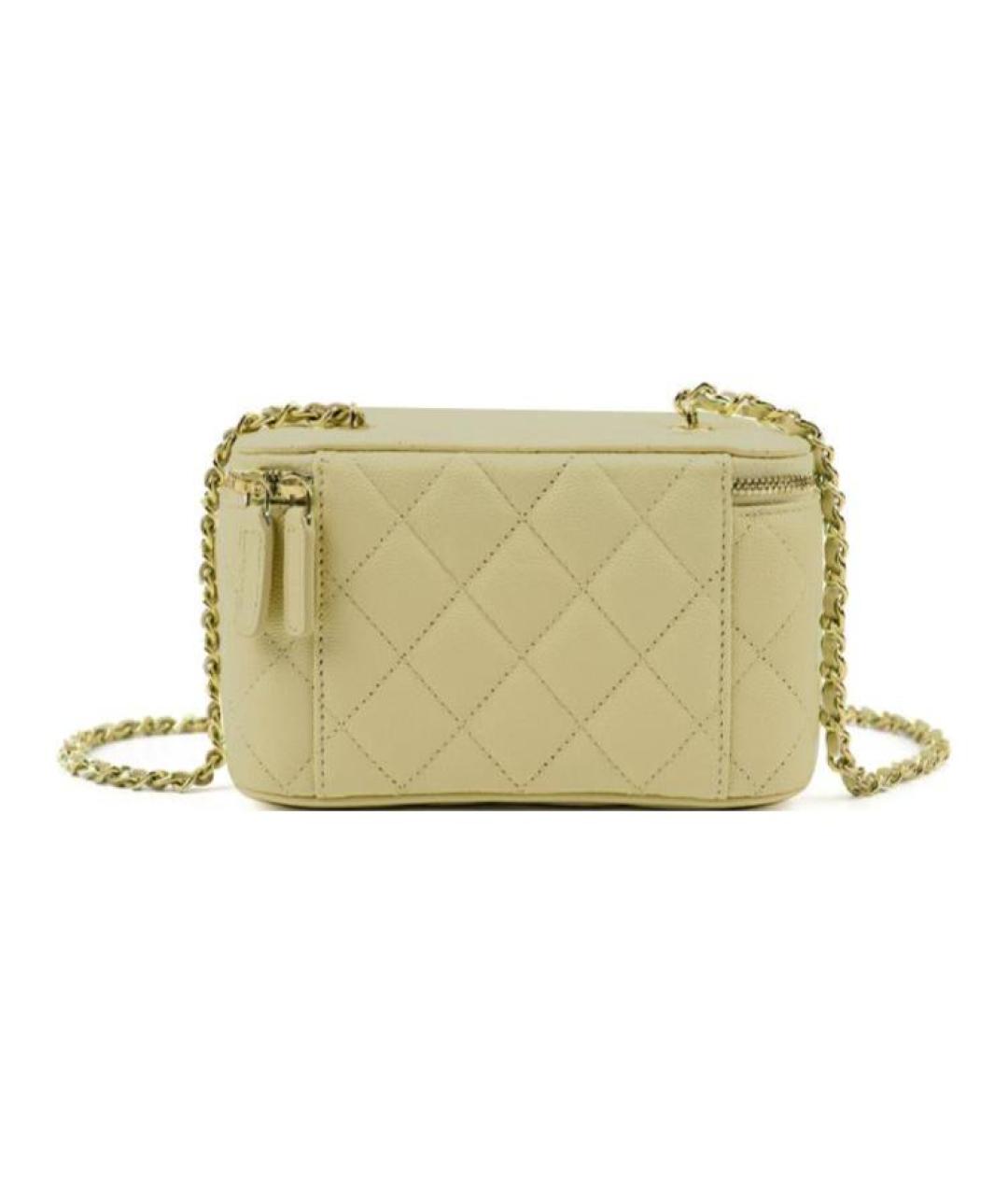 CHANEL Желтая кожаная сумка через плечо, фото 4