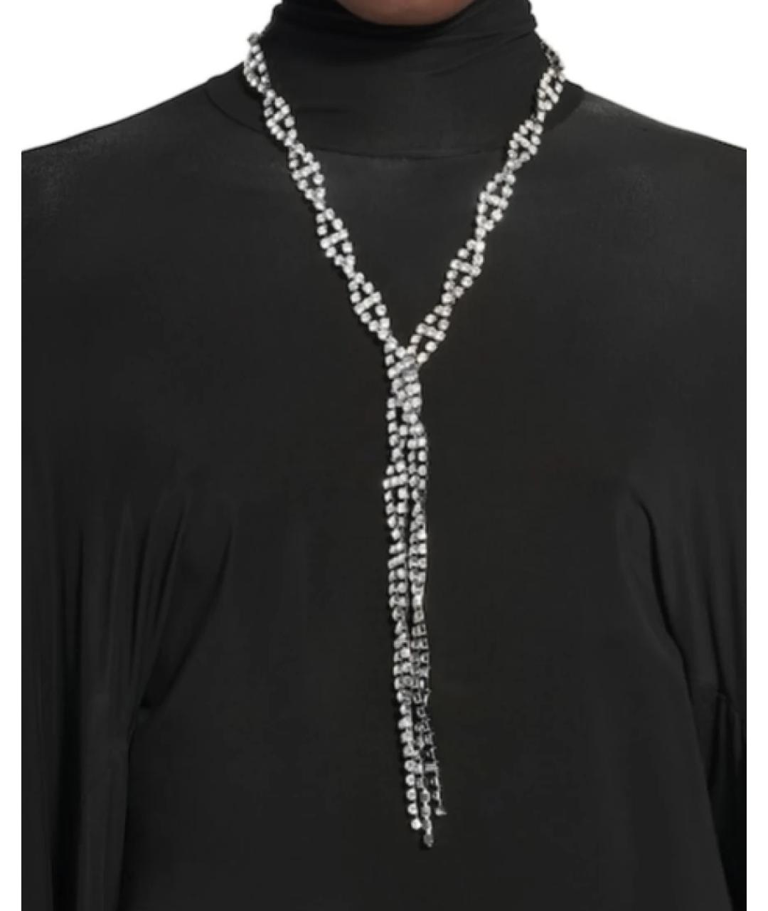 BALENCIAGA Серебряное металлическое колье, фото 4