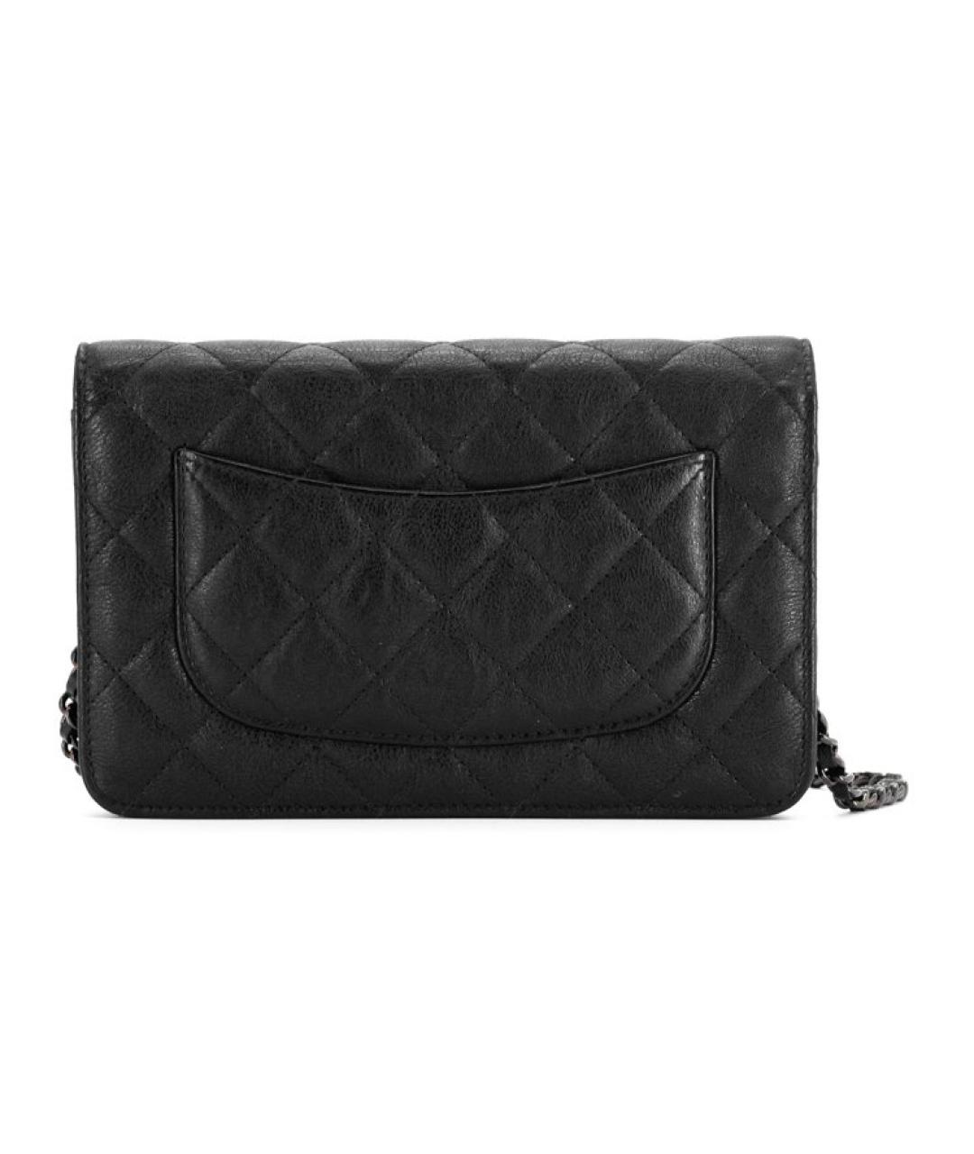 CHANEL Черная кожаная сумка через плечо, фото 4
