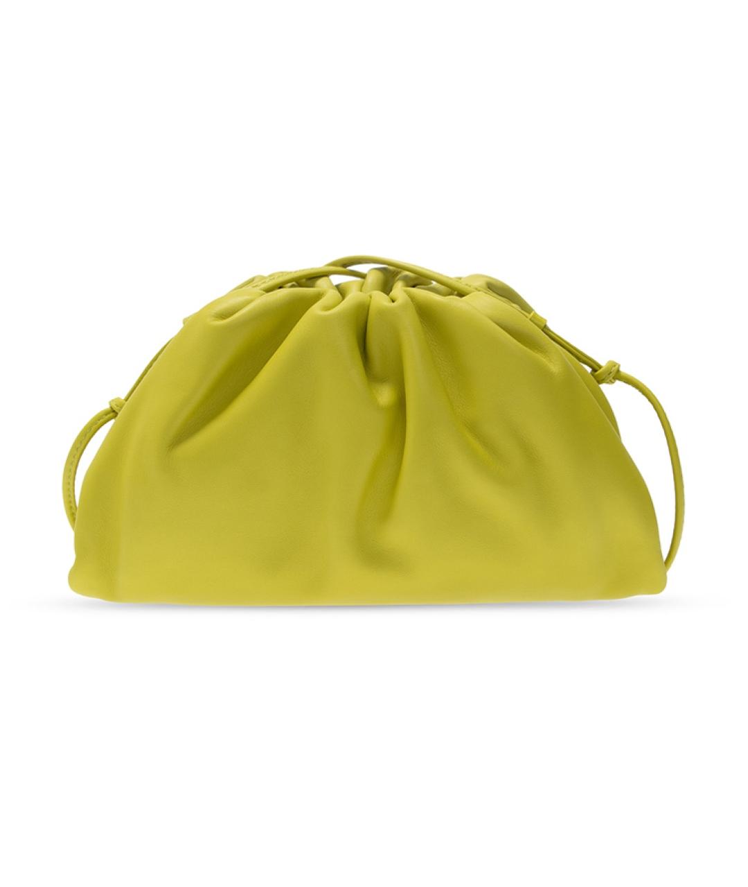 BOTTEGA VENETA Желтая кожаная сумка через плечо, фото 3