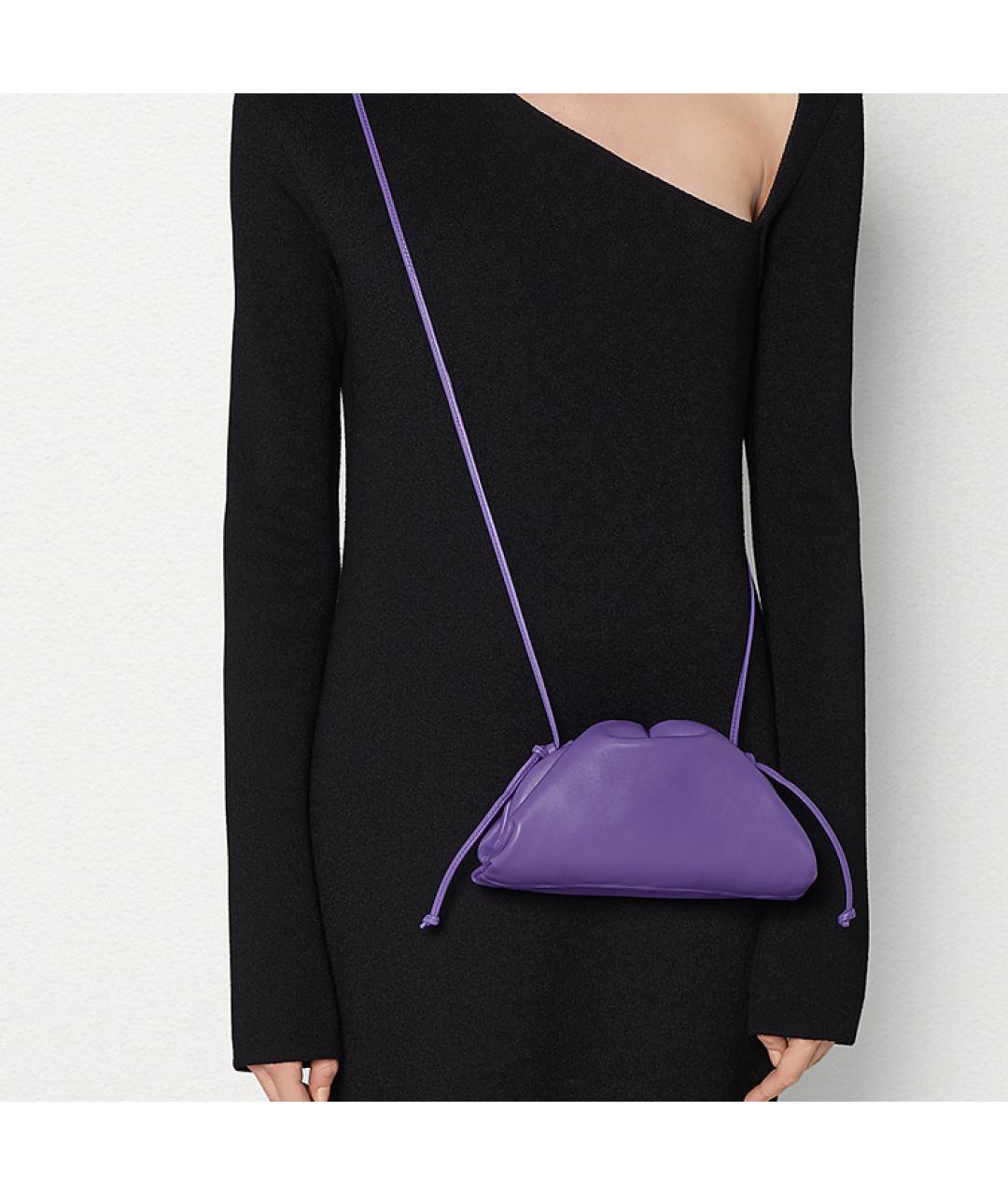 BOTTEGA VENETA Фиолетовая кожаная сумка через плечо, фото 3
