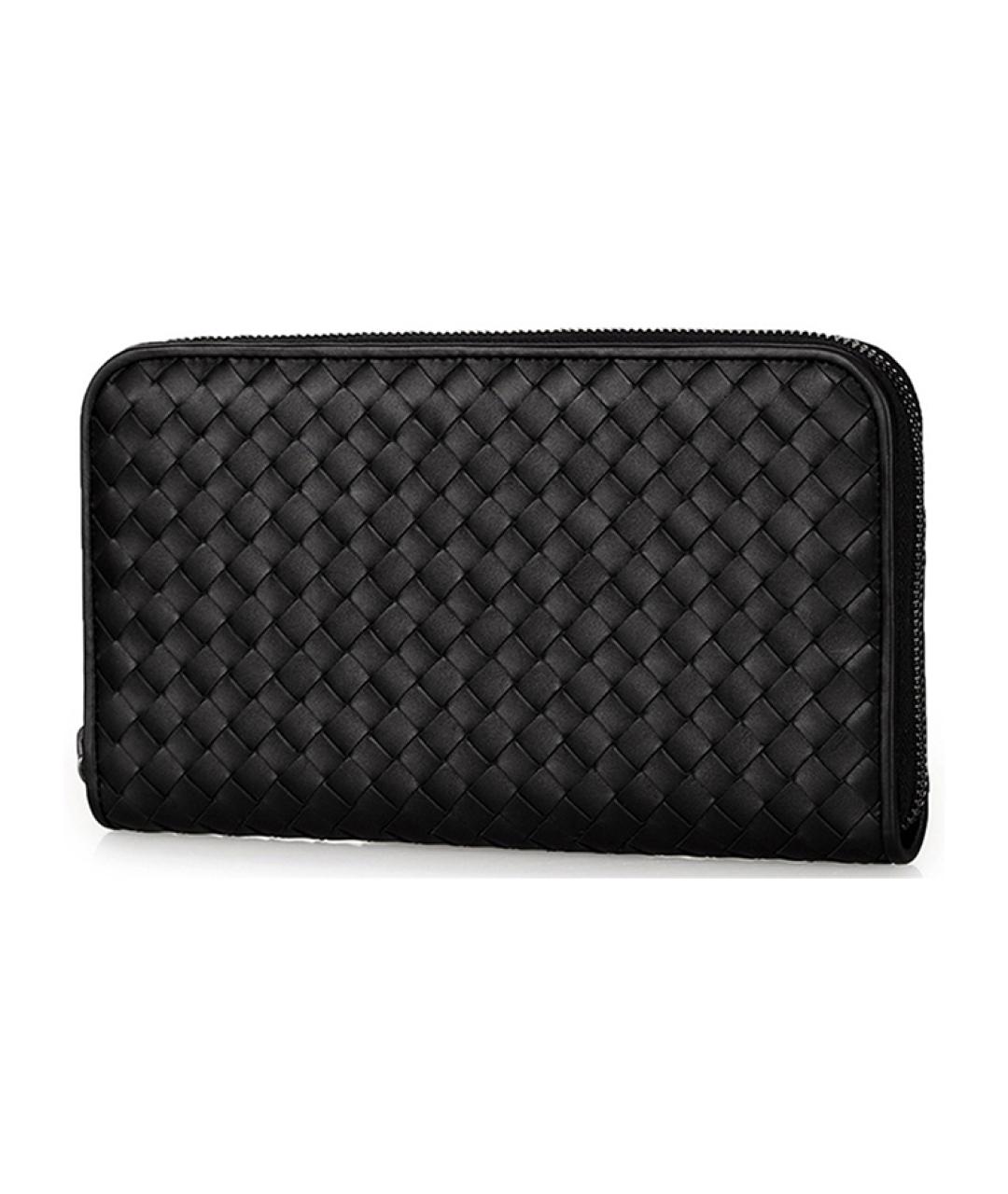 BOTTEGA VENETA Черный кожаный кошелек, фото 2