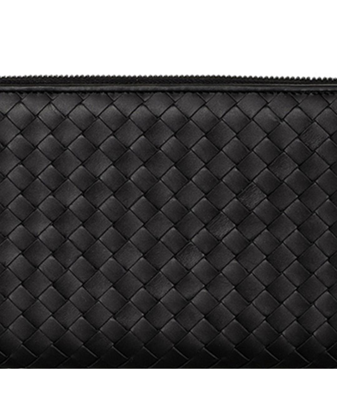 BOTTEGA VENETA Черный кожаный кошелек, фото 5