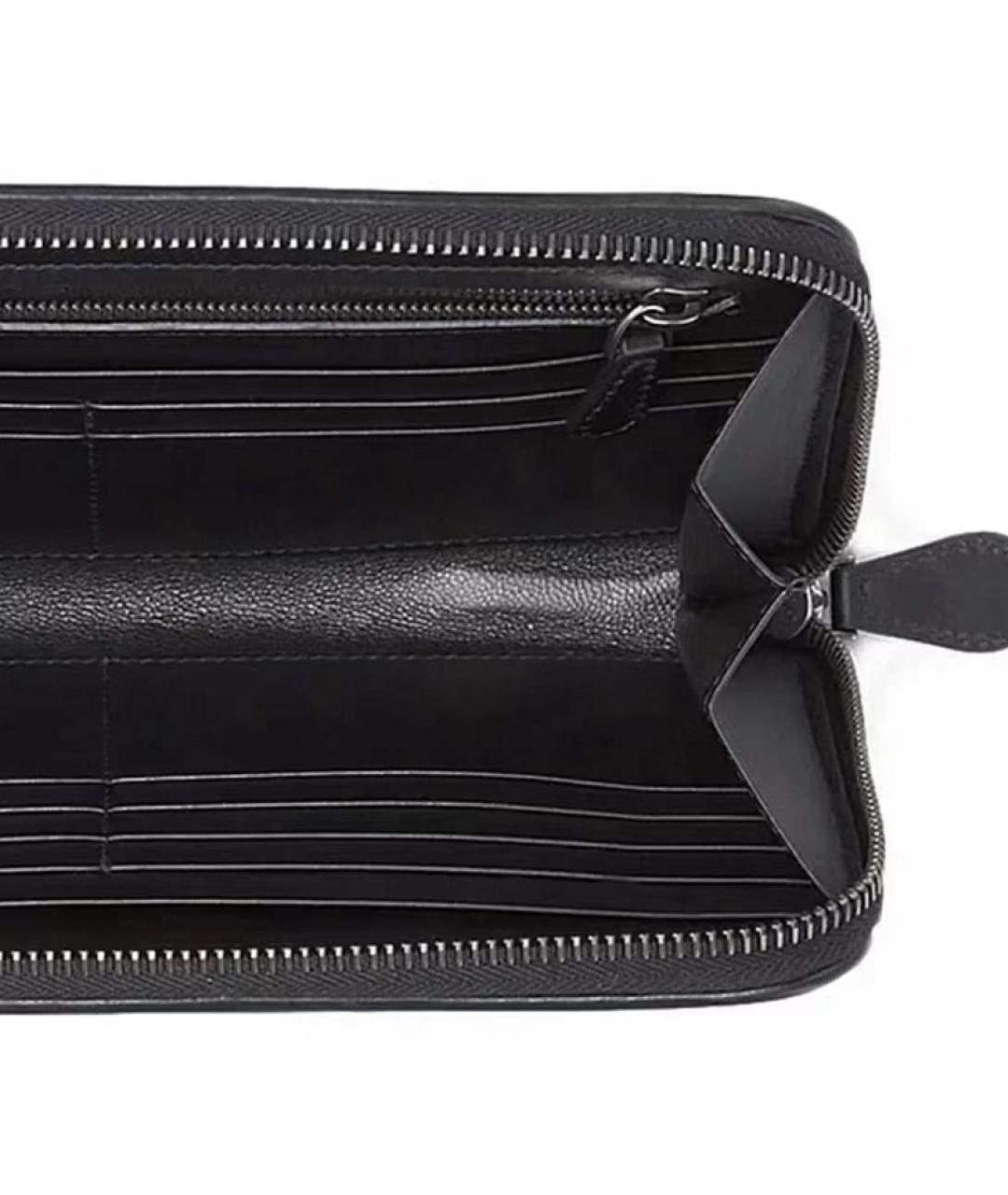 BOTTEGA VENETA Черный кожаный кошелек, фото 7