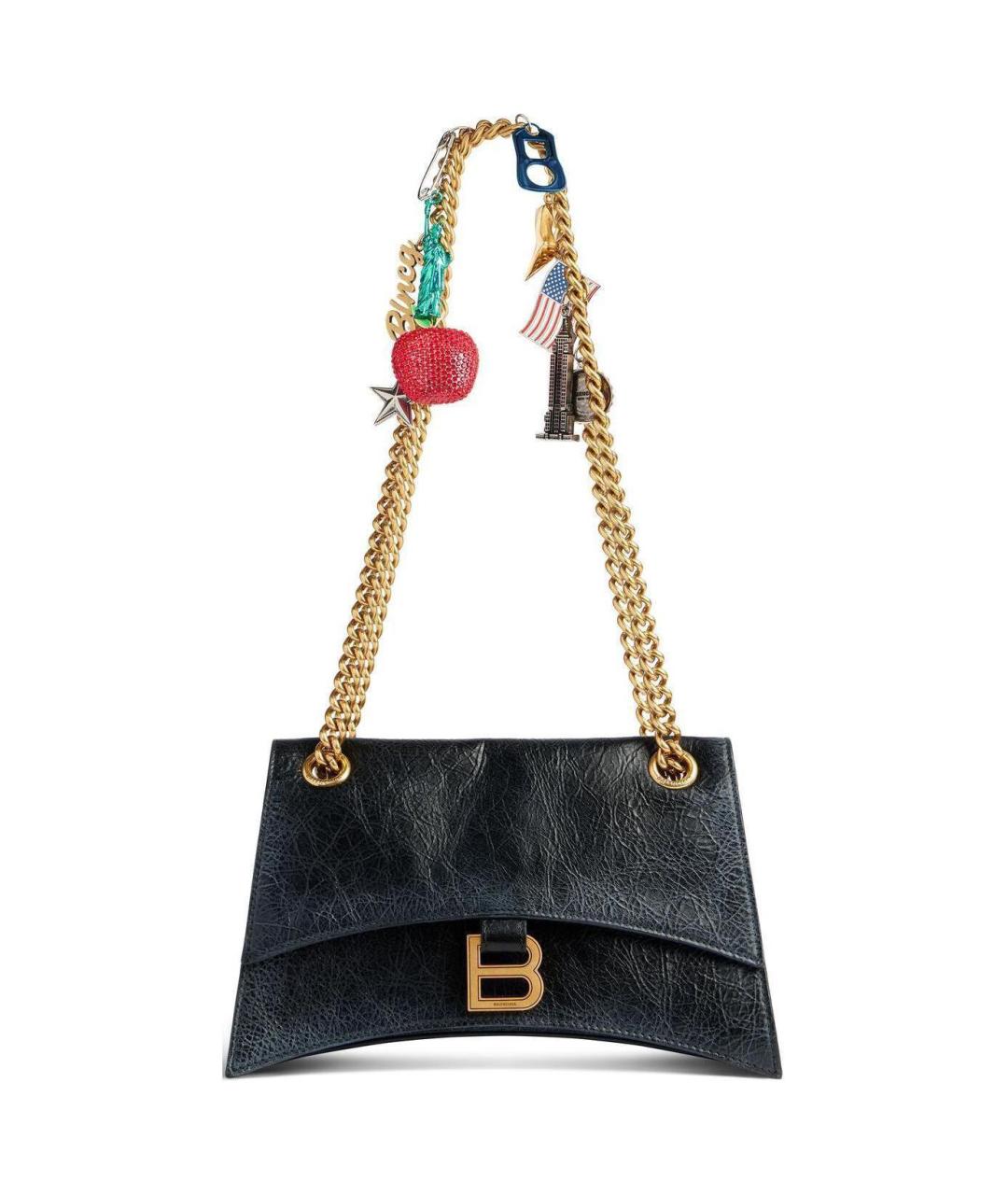 BALENCIAGA Черная кожаная сумка через плечо, фото 2