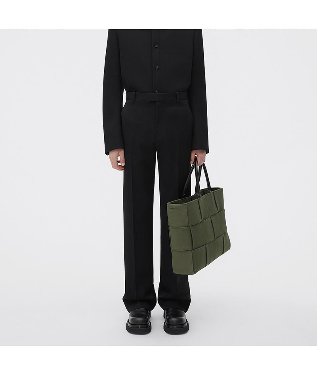 BOTTEGA VENETA Черная кожаная сумка тоут, фото 7