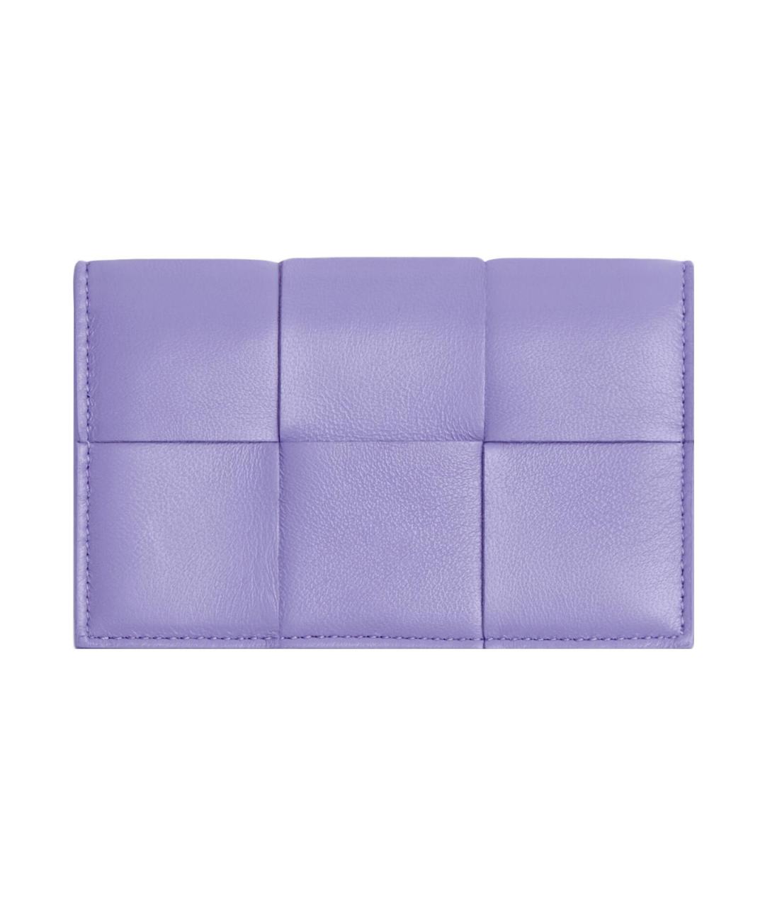 BOTTEGA VENETA Фиолетовый кожаный кардхолдер, фото 1
