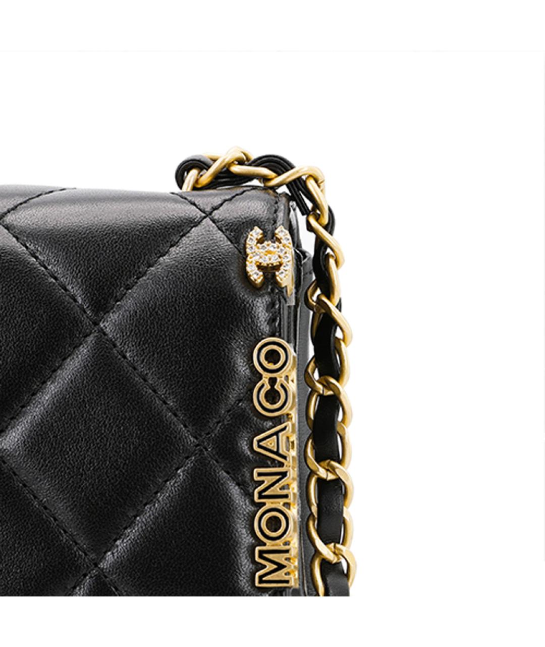 CHANEL Черная кожаная сумка через плечо, фото 6
