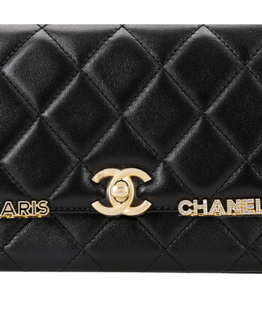 CHANEL Черная кожаная сумка через плечо, фото 5