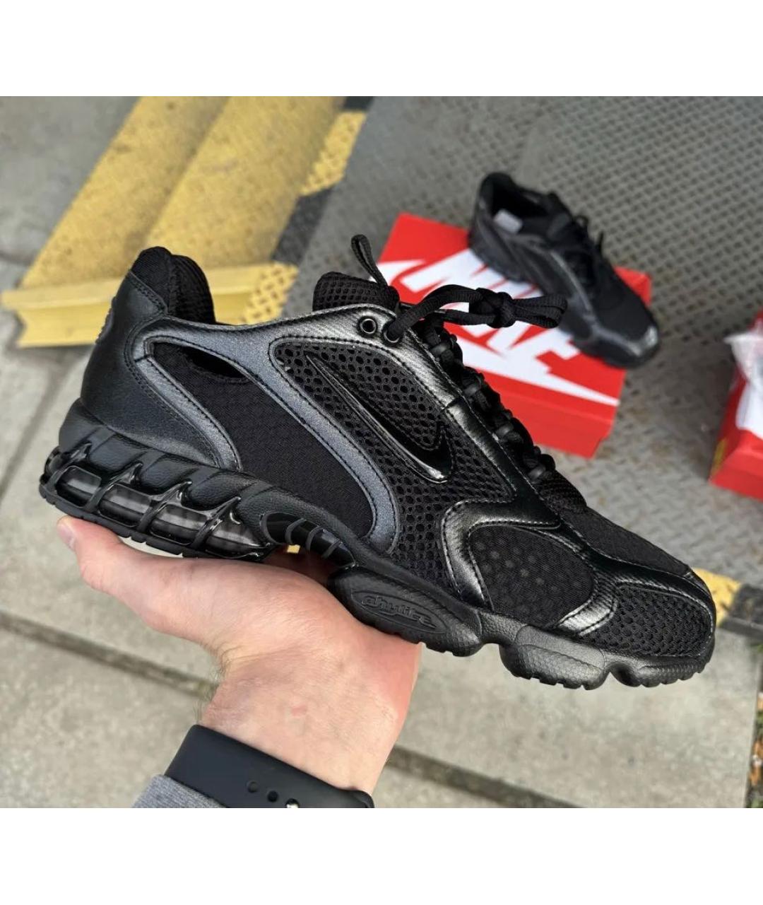 NIKE Черные текстильные низкие кроссовки / кеды, фото 5