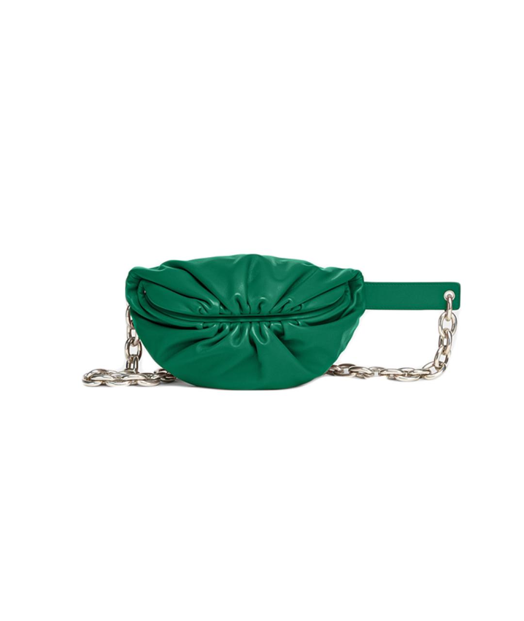 BOTTEGA VENETA Зеленая кожаная сумка через плечо, фото 1