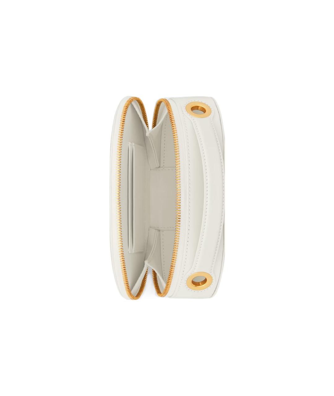 CHRISTIAN DIOR Белая кожаная сумка через плечо, фото 5