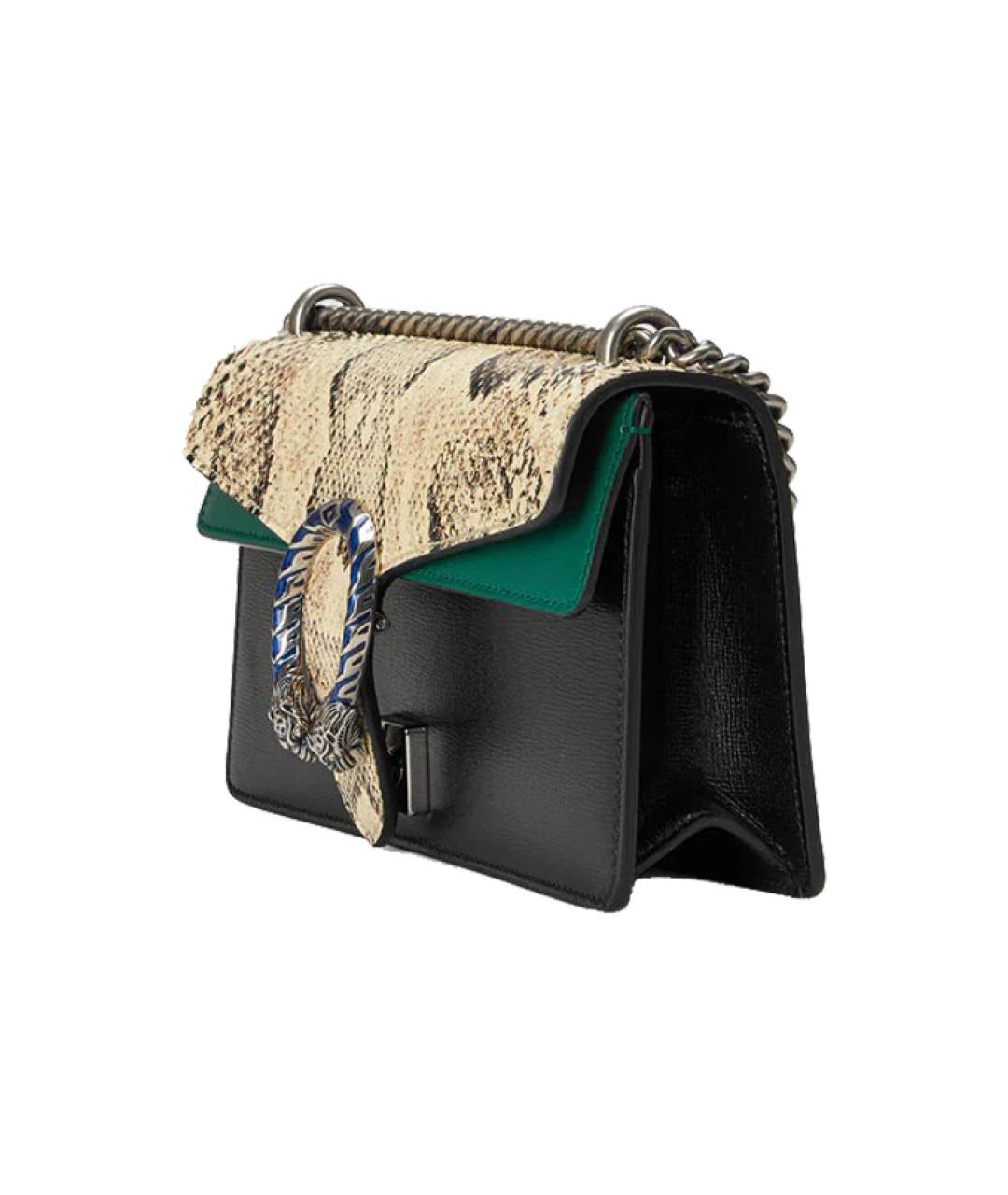 GUCCI Черная кожаная сумка через плечо, фото 2