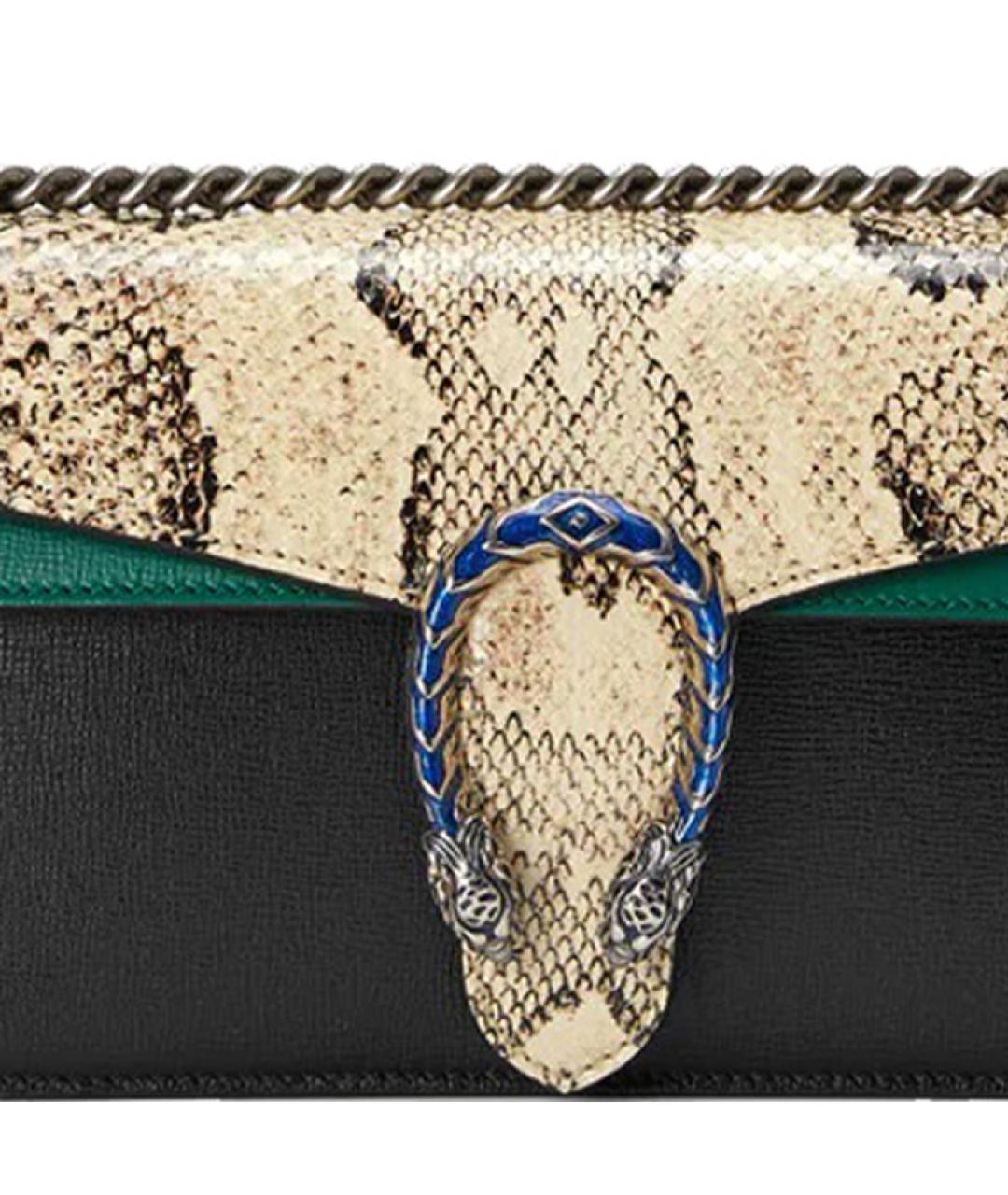 GUCCI Черная кожаная сумка через плечо, фото 8