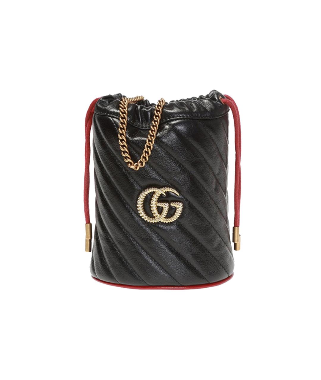 GUCCI Черная кожаная сумка через плечо, фото 1