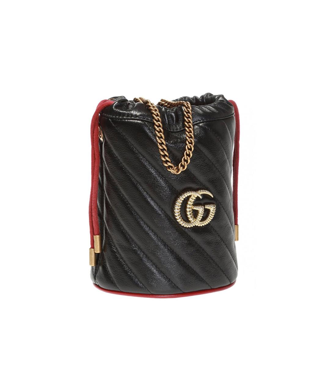 GUCCI Черная кожаная сумка через плечо, фото 2