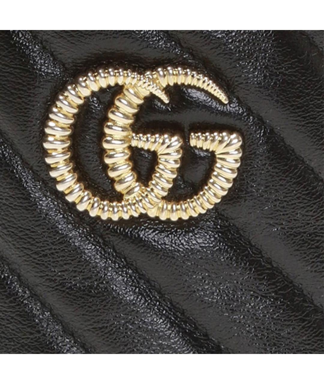 GUCCI Черная кожаная сумка через плечо, фото 4