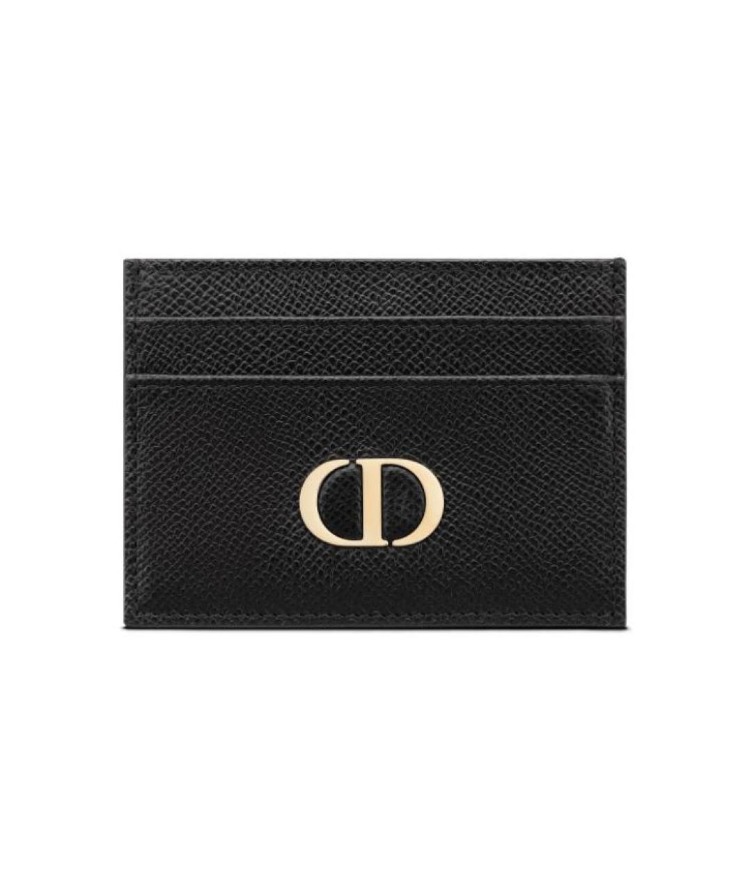 CHRISTIAN DIOR Черный кожаный кардхолдер, фото 1