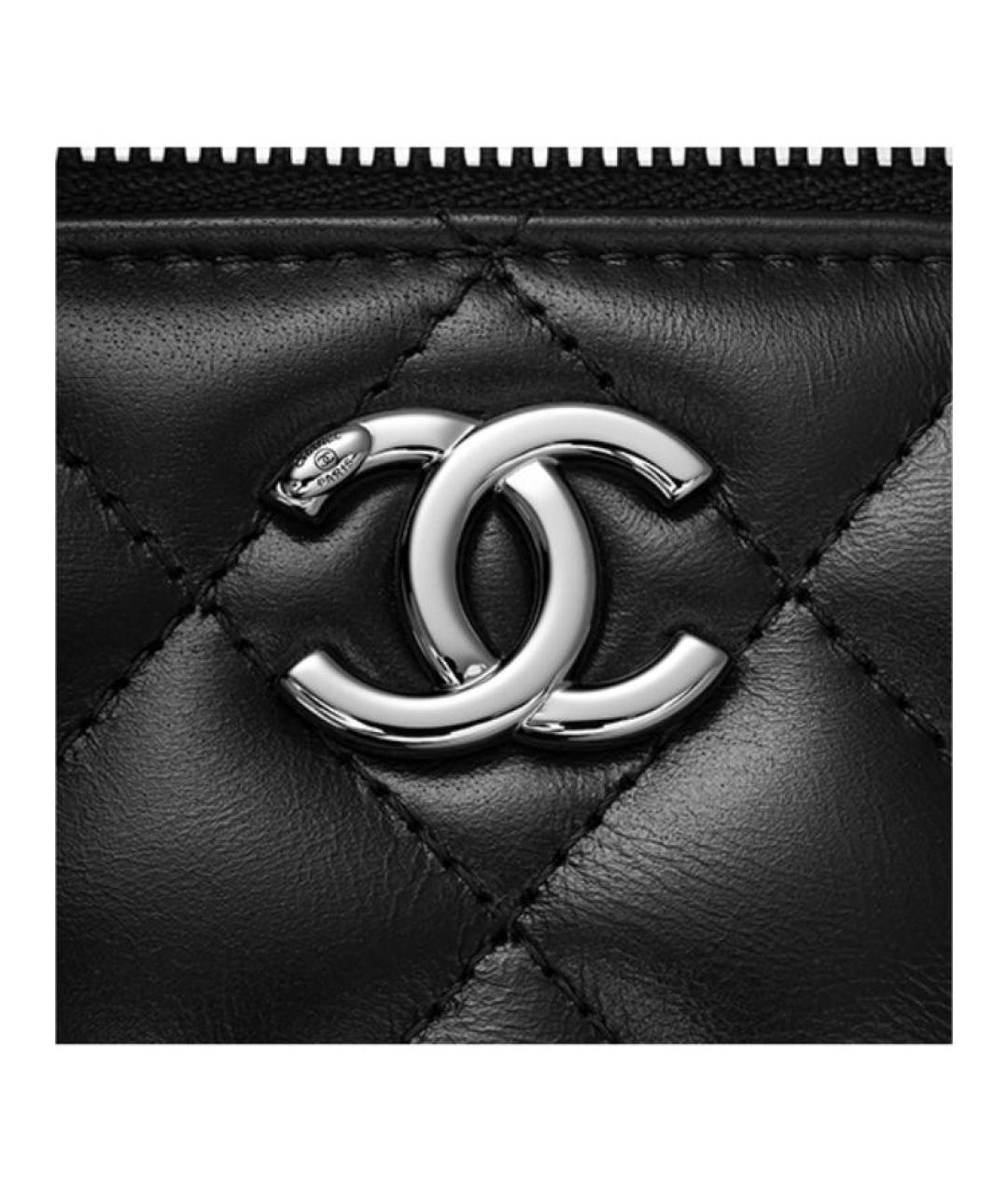 CHANEL Черная кожаная сумка с короткими ручками, фото 5