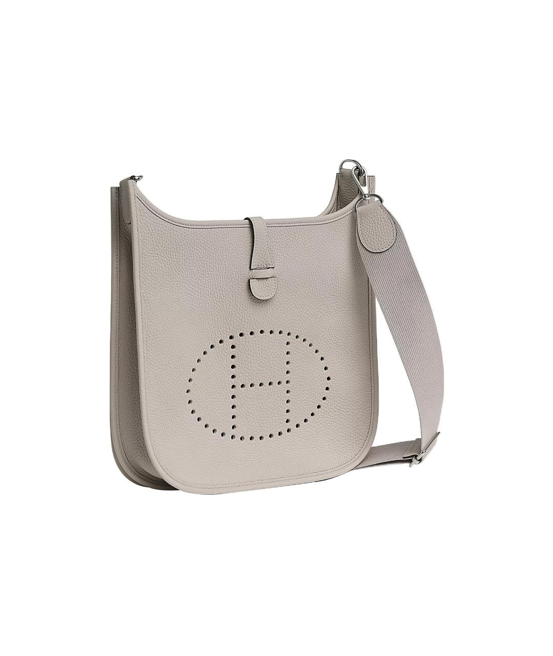 HERMES Бежевая кожаная сумка через плечо, фото 2