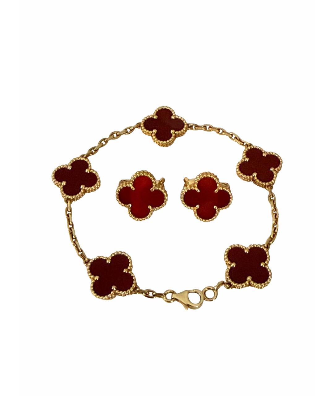 VAN CLEEF & ARPELS Бордовый комплект из желтого золота, фото 1