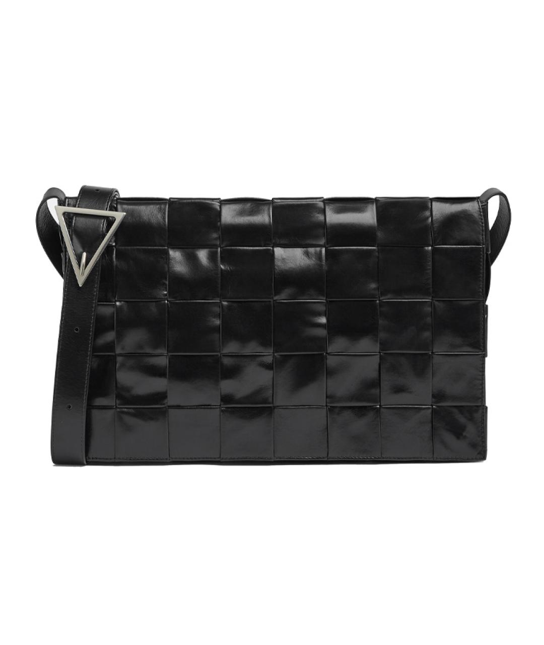 BOTTEGA VENETA Черная кожаная сумка на плечо, фото 1