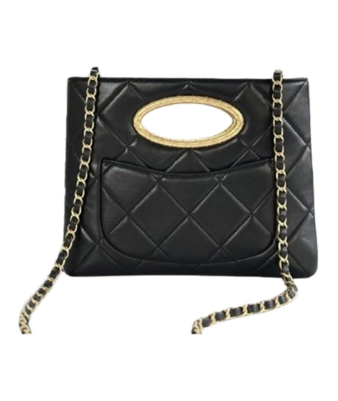 CHANEL Черная кожаная сумка через плечо, фото 4