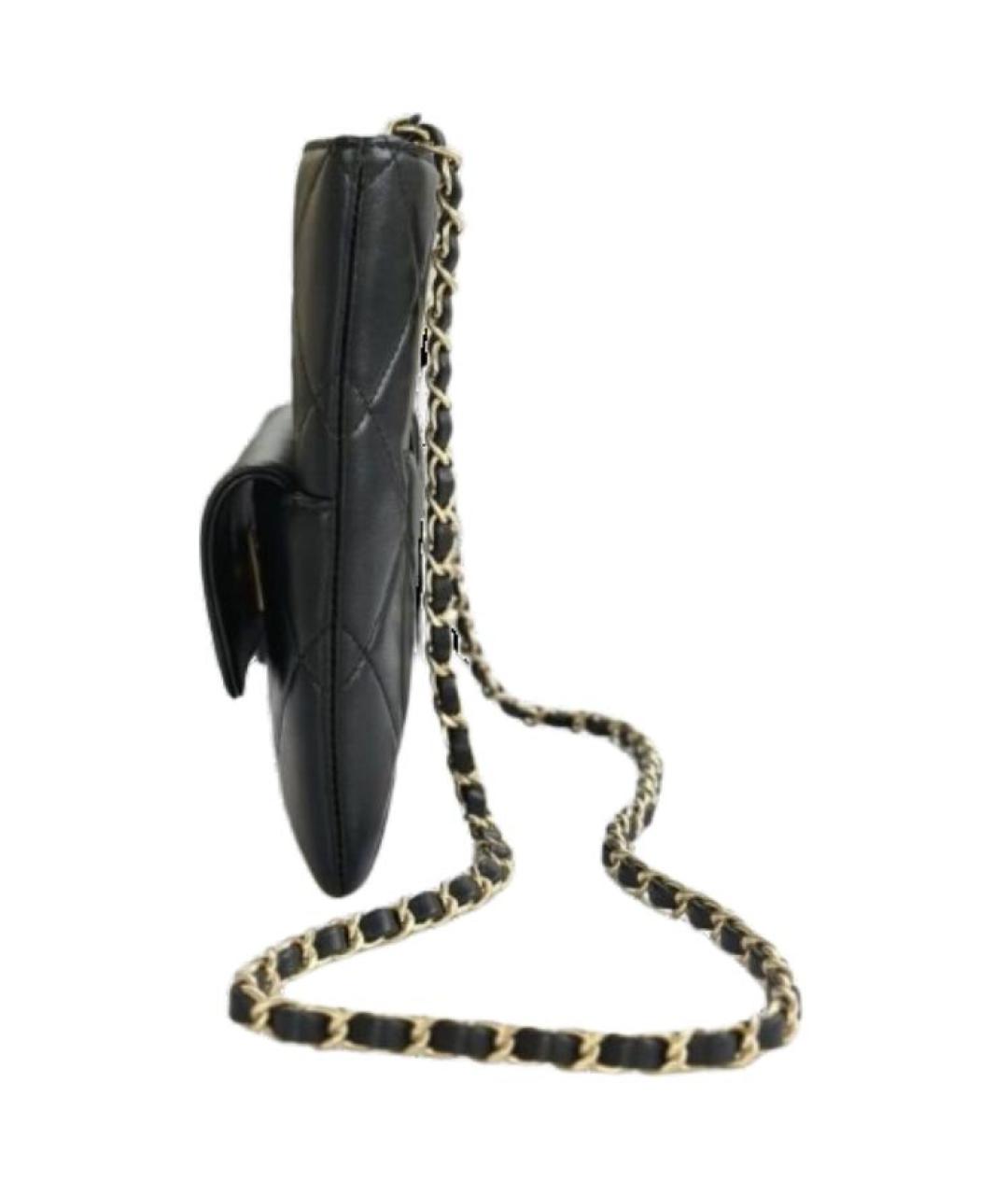 CHANEL Черная кожаная сумка через плечо, фото 3