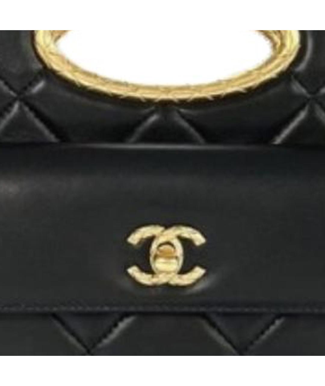 CHANEL Черная кожаная сумка через плечо, фото 6