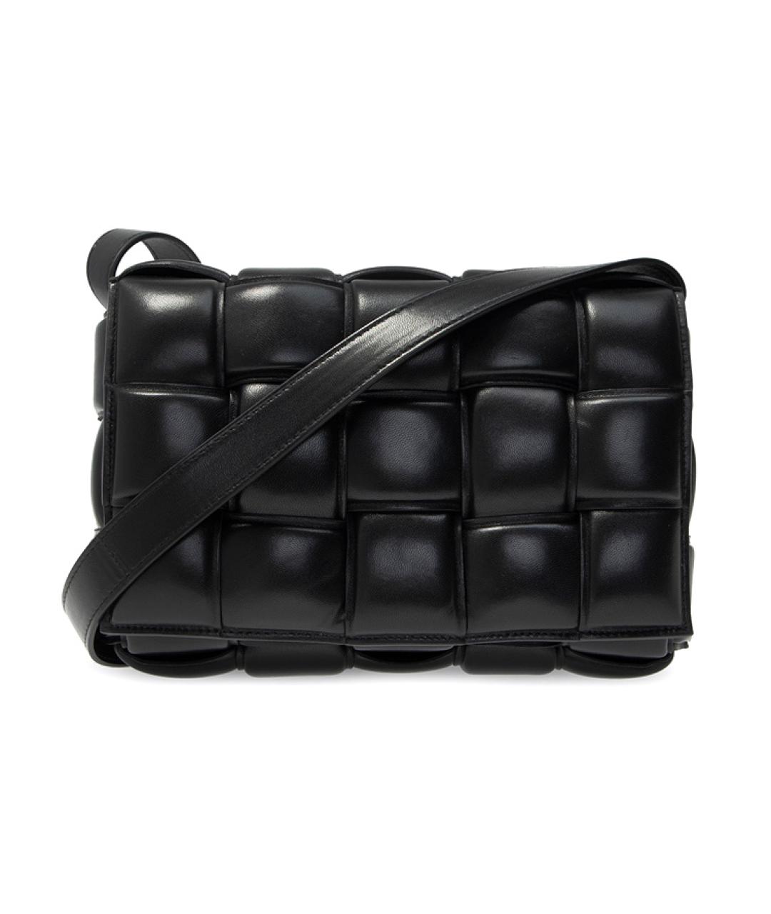 BOTTEGA VENETA Черная кожаная сумка через плечо, фото 1