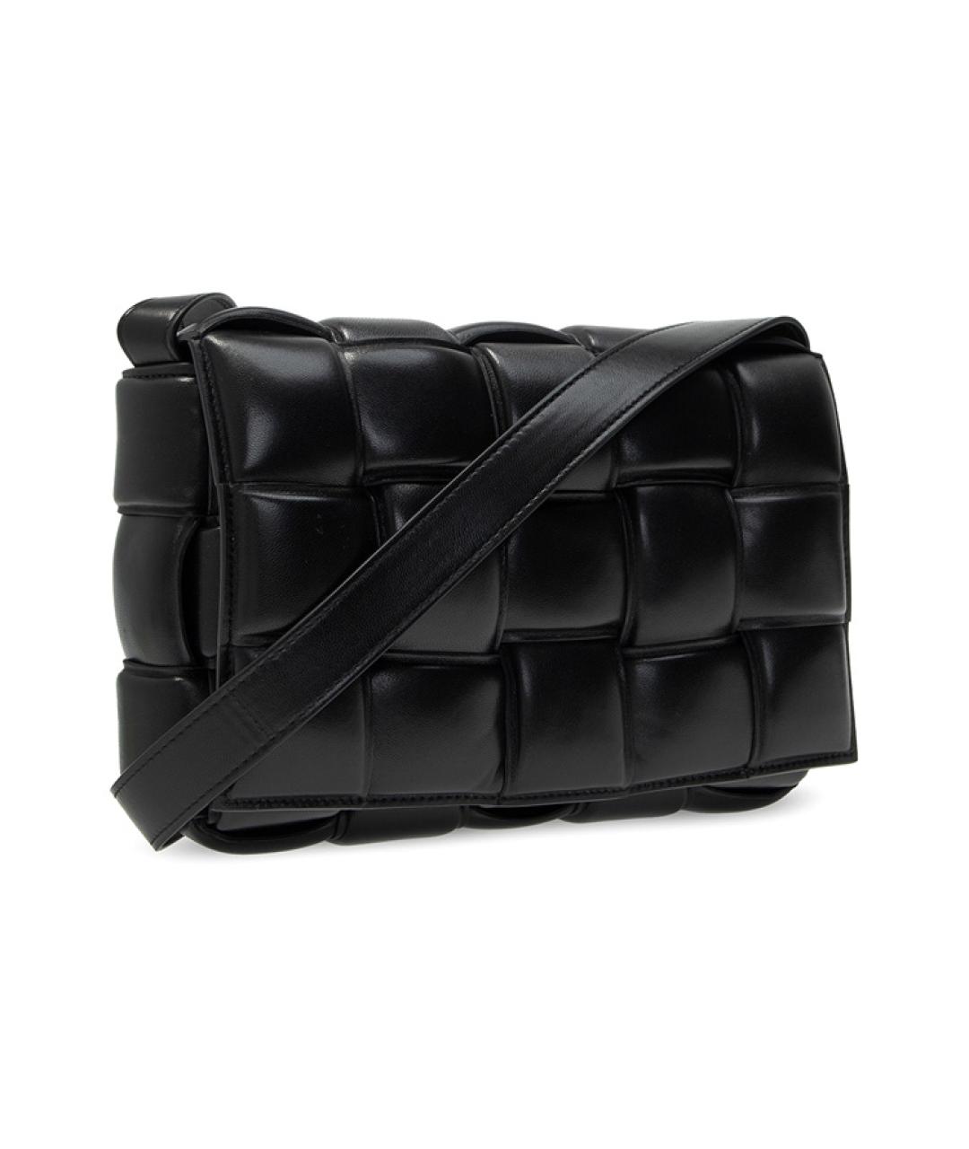 BOTTEGA VENETA Черная кожаная сумка через плечо, фото 2