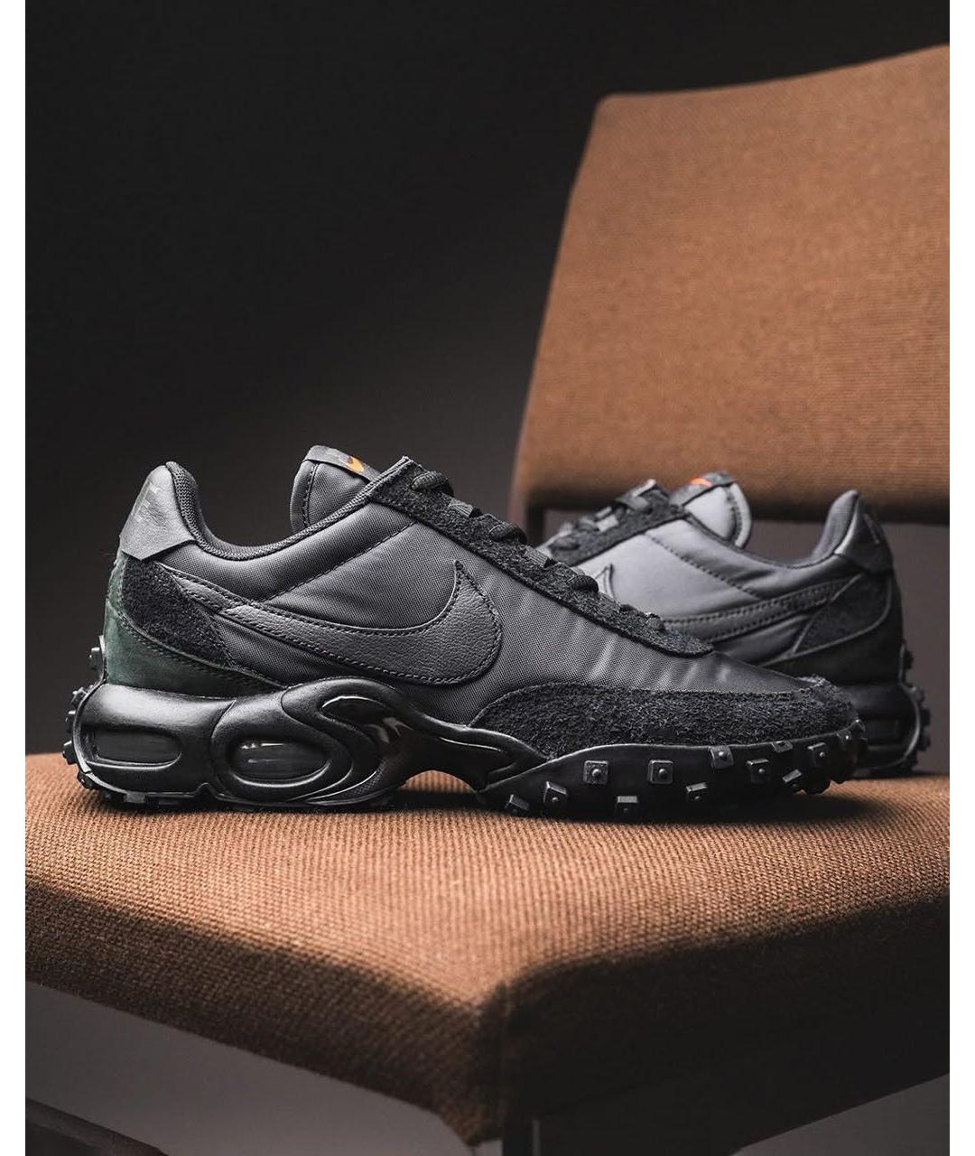NIKE Черные текстильные низкие кроссовки / кеды, фото 5