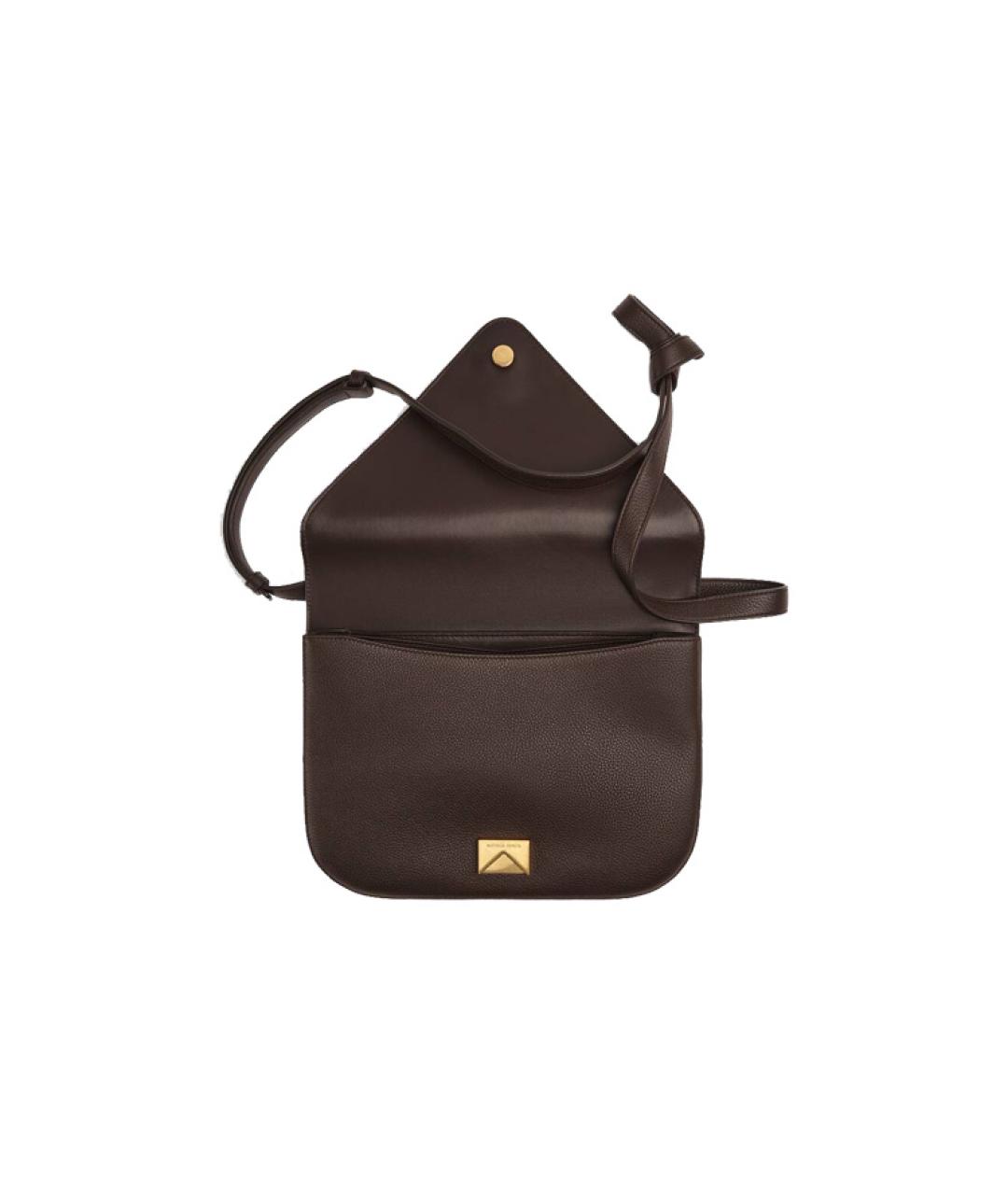 BOTTEGA VENETA Коричневая кожаная сумка через плечо, фото 4