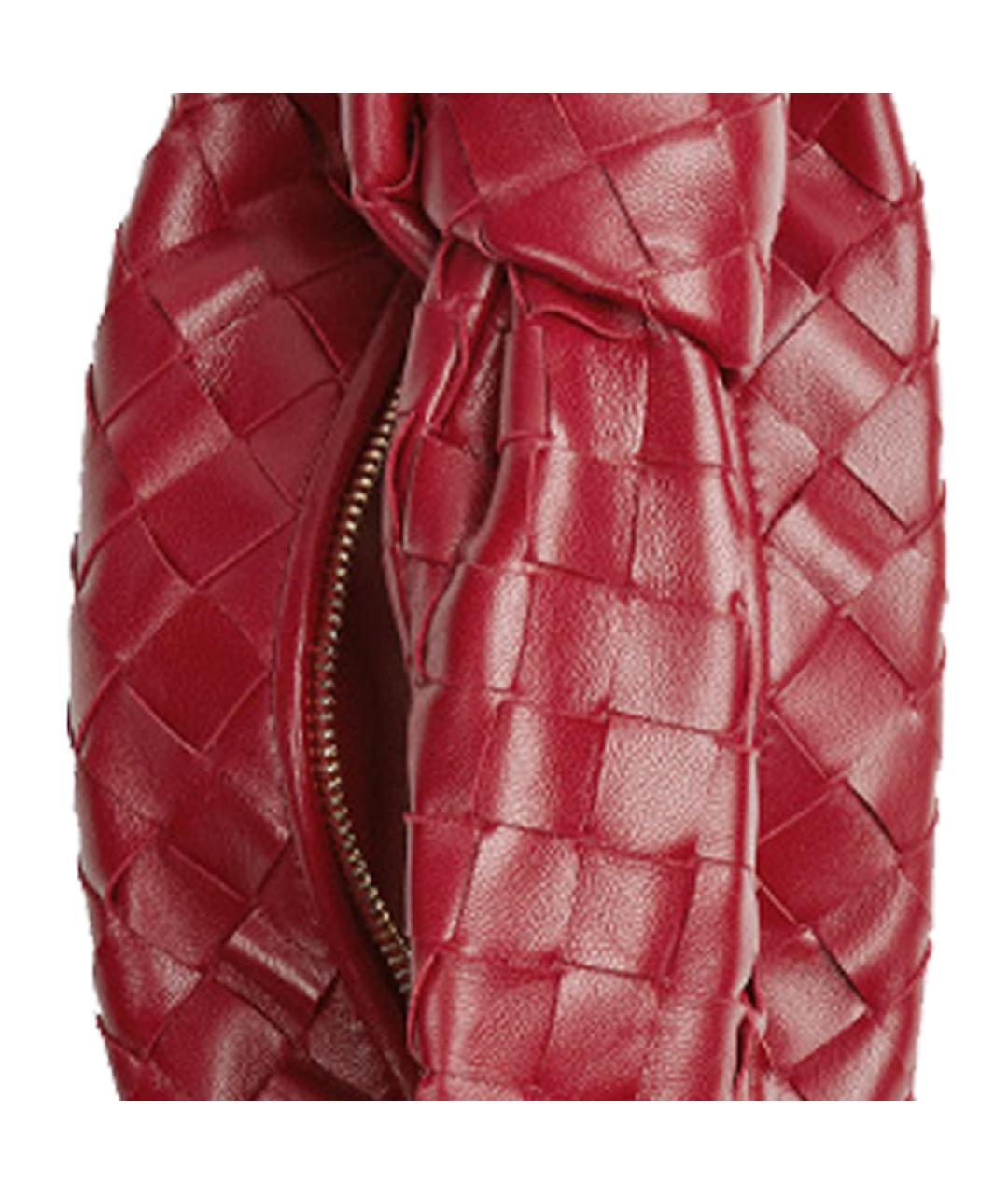 BOTTEGA VENETA Красная кожаная сумка с короткими ручками, фото 5