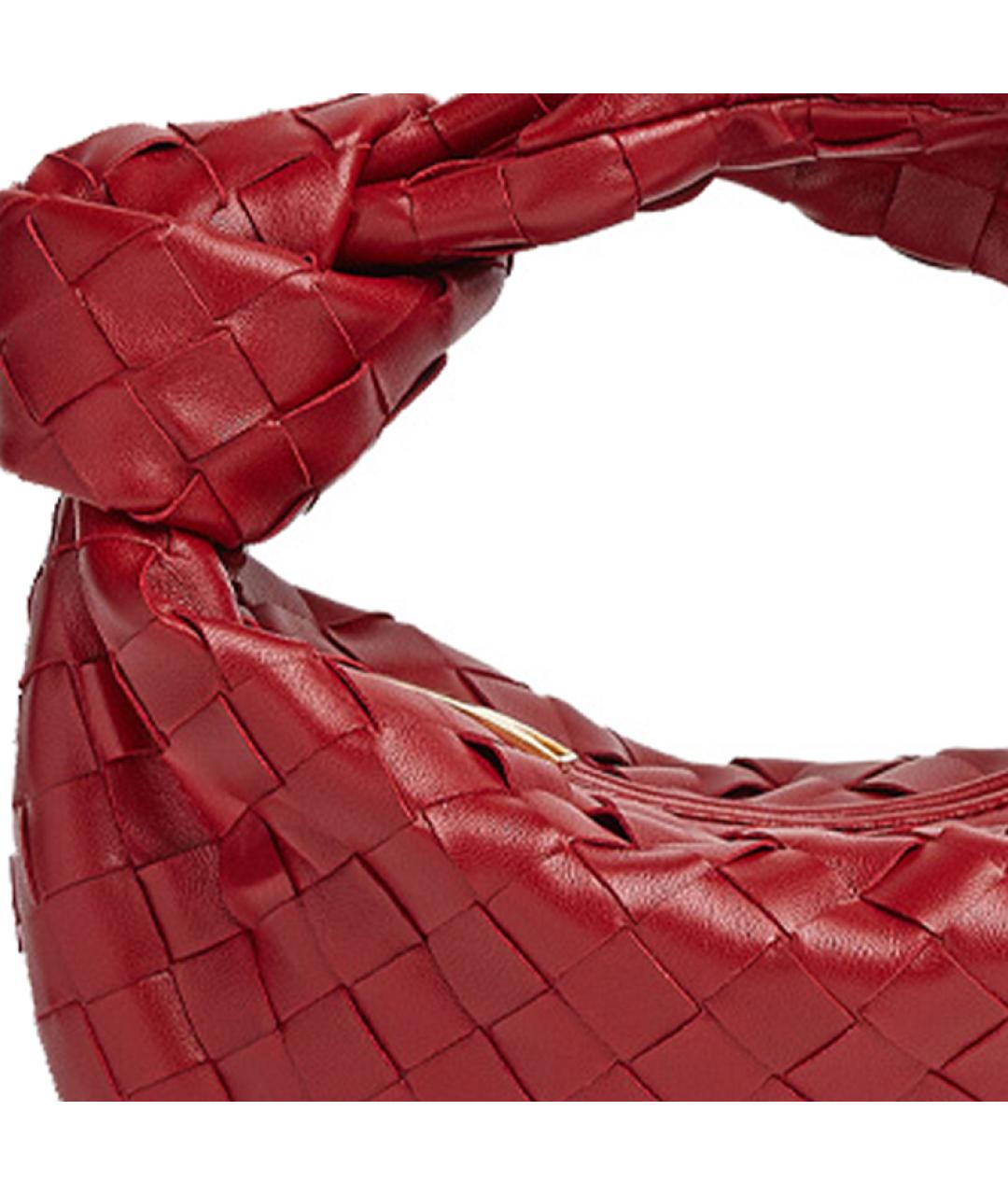BOTTEGA VENETA Красная кожаная сумка с короткими ручками, фото 4