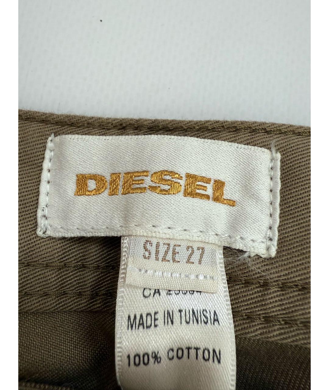 DIESEL Хаки хлопковые капри, фото 3