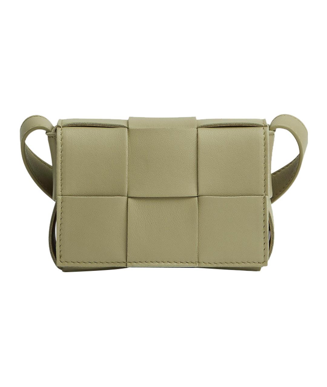 BOTTEGA VENETA Зеленая кожаная сумка через плечо, фото 1