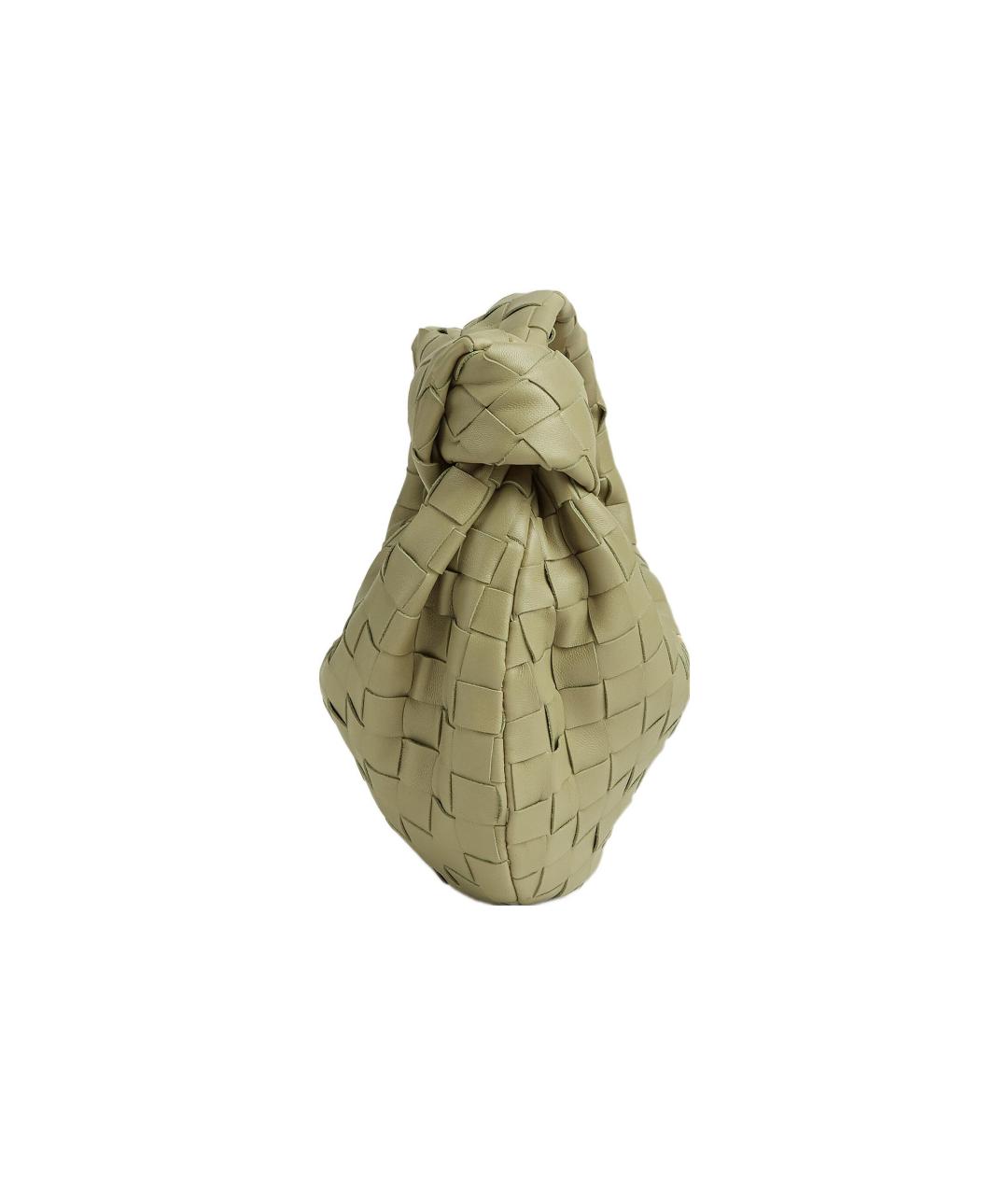 BOTTEGA VENETA Хаки кожаная сумка с короткими ручками, фото 2